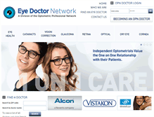 Tablet Screenshot of eyedoctornetwork.org